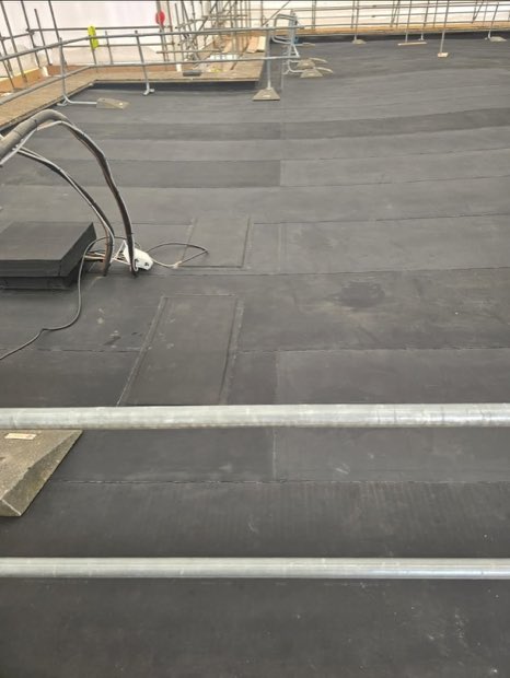 New Resitrix membrane dressed around roof service penetrations and upstands at Compton Verney